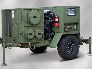 Customised mobile diesel generator supplied by Solutions Plus